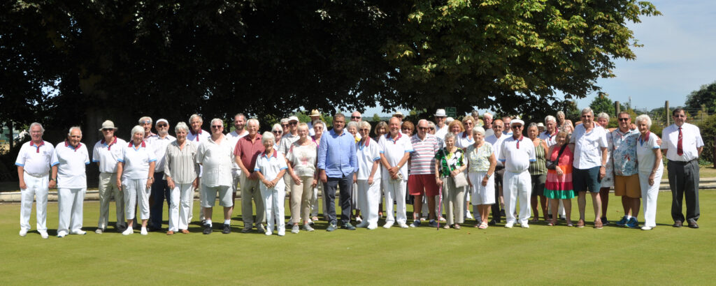 Centenary Celebration photo showing our bowlers and our guests